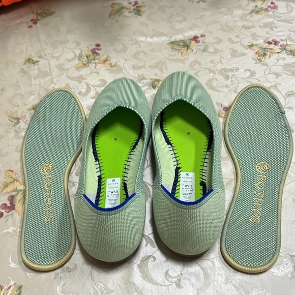 Rothy’s green round toe flats size 7,5 - Picture 4 of 7